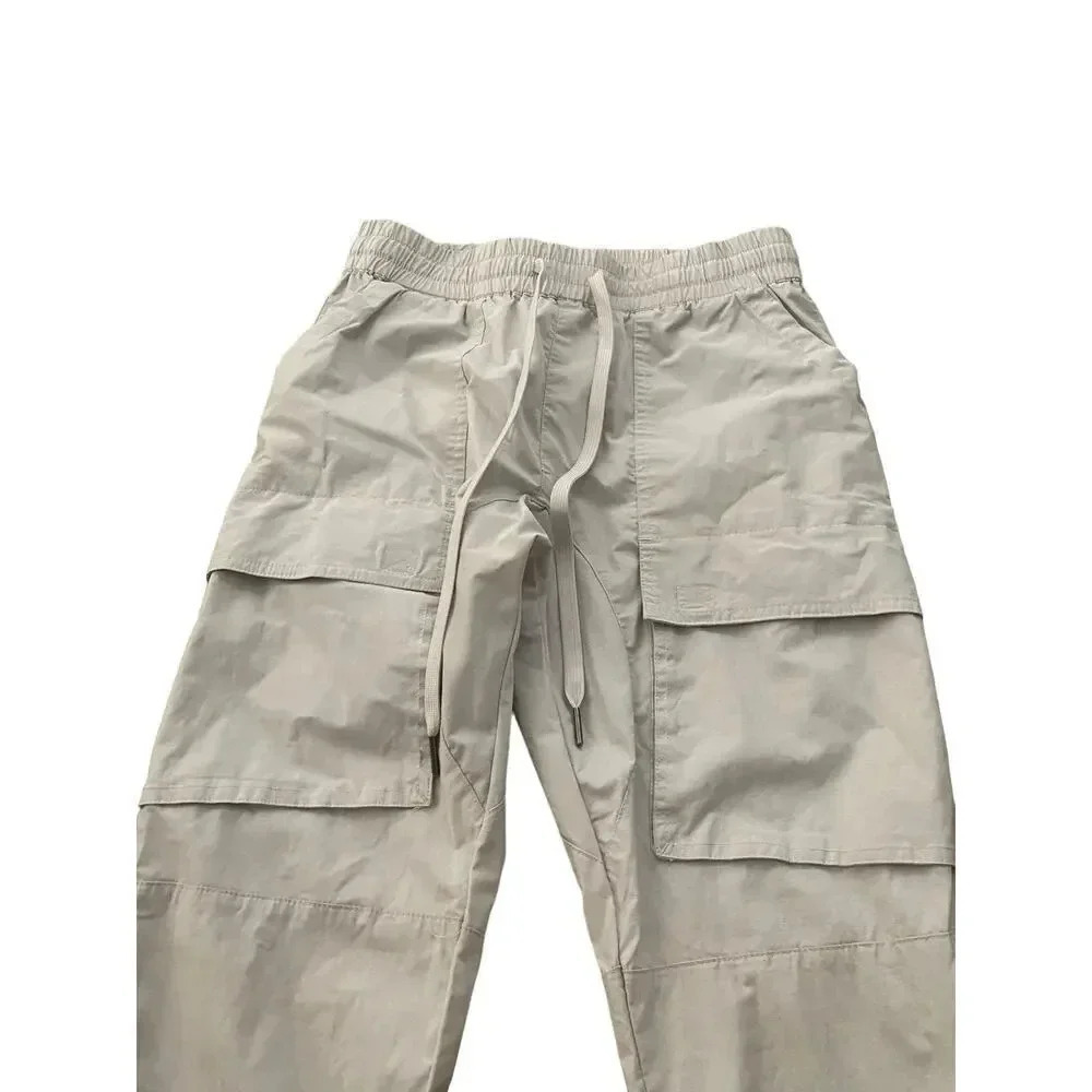 PacSun White Drawstring Ripstop Detachable Flared Cargo Pants Size Small - Picture 6 of 7